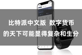 比特派中文版 数字货币的天下可能显得复杂和生分