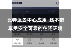 比特派去中心应用  还不错享受安全可靠的往还环境